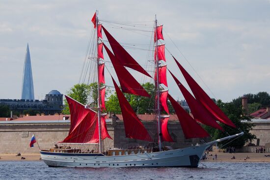 Russia Scarlet Sails Show Preparations