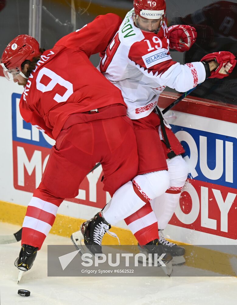 Latvia Ice Hockey Worlds Russia - Belarus