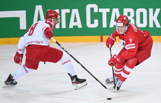 Latvia Ice Hockey Worlds Russia - Belarus