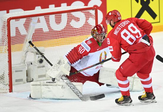 Latvia Ice Hockey Worlds Russia - Belarus