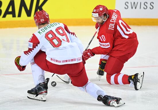 Latvia Ice Hockey Worlds Russia - Belarus