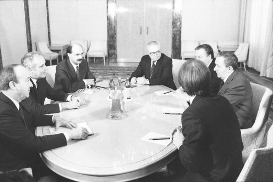 Swiss Minister of Internal Affairs Flavio Cotti visits Soviet Union