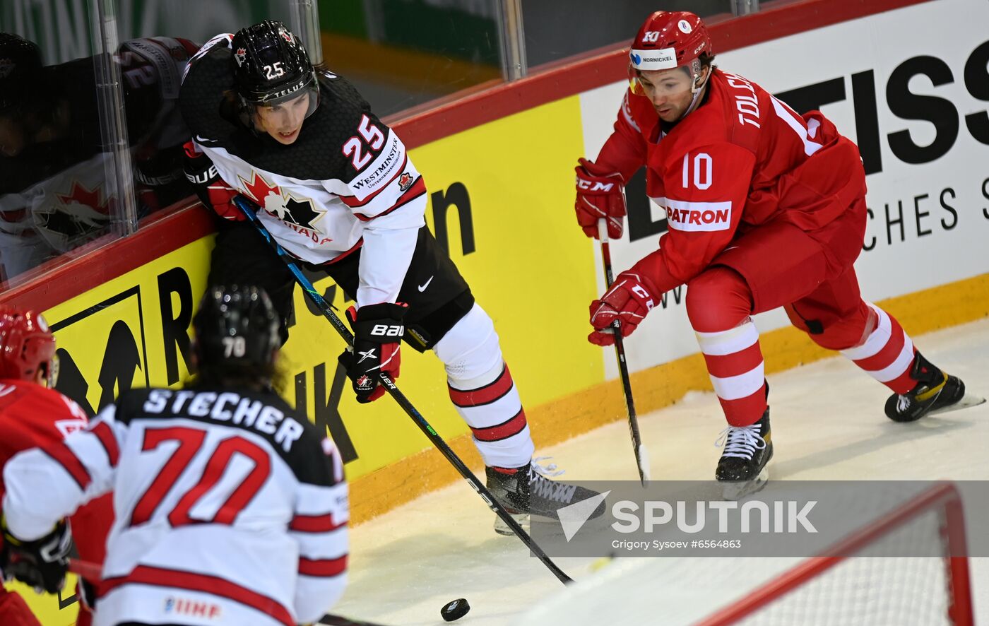 Latvia Ice Hockey Worlds Russia - Canada