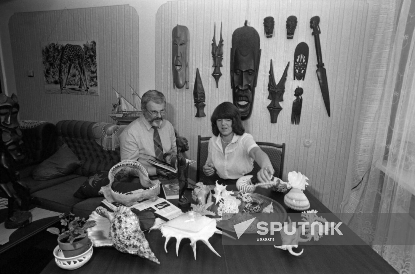 Shell and conch collection of Mr. and Mrs. Mackevicius