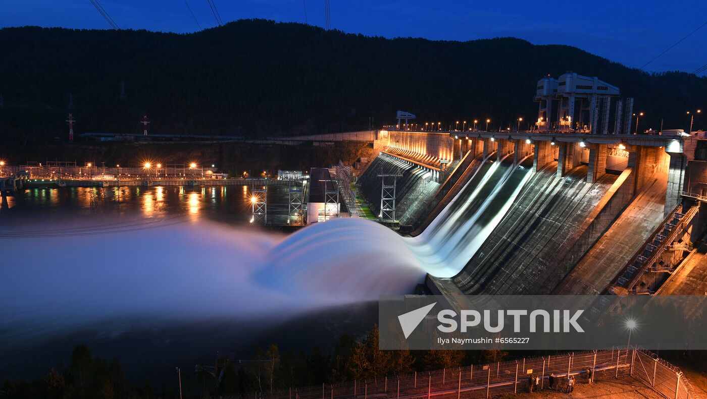 Russia Hydroelectric Station Water Discharge