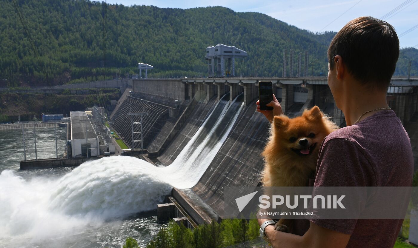 Russia Hydroelectric Station Water Discharge