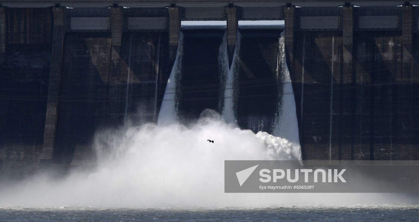 Russia Hydroelectric Station Water Discharge
