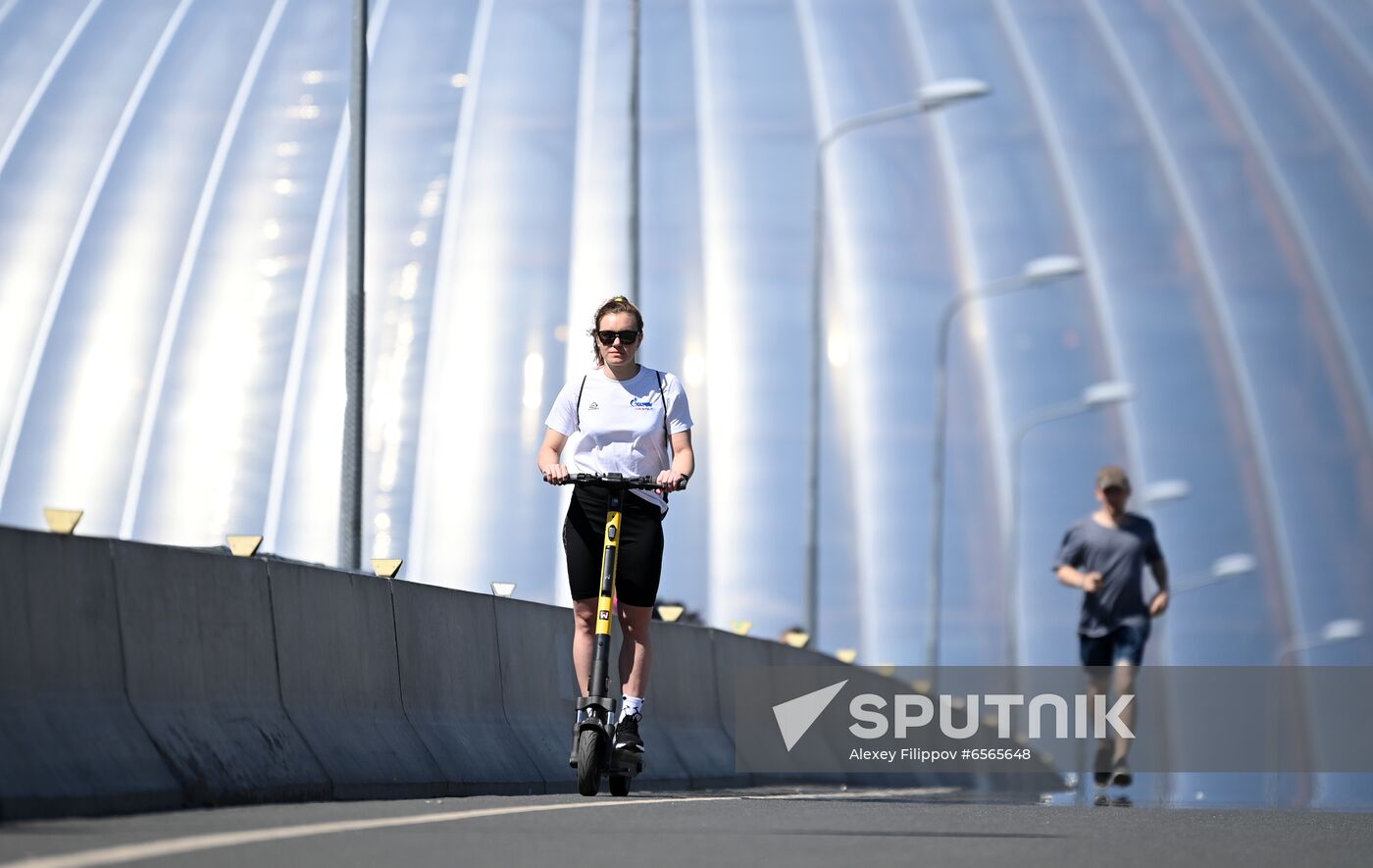 Russia Olympics Cyclist Day