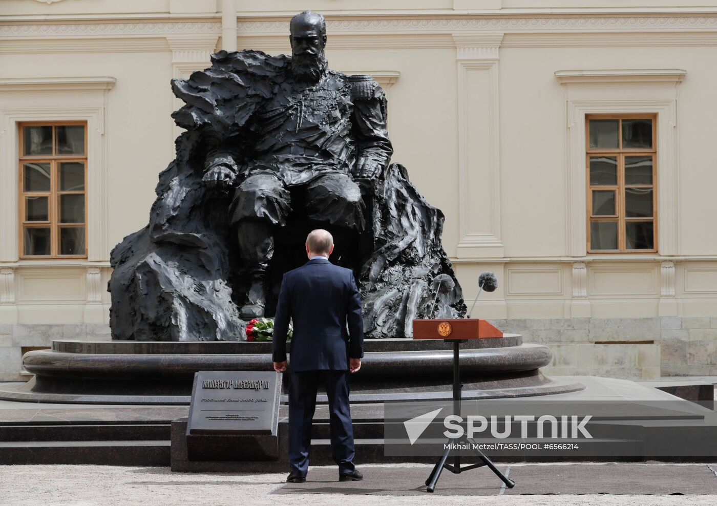 Russia Putin Alexander III Monument 