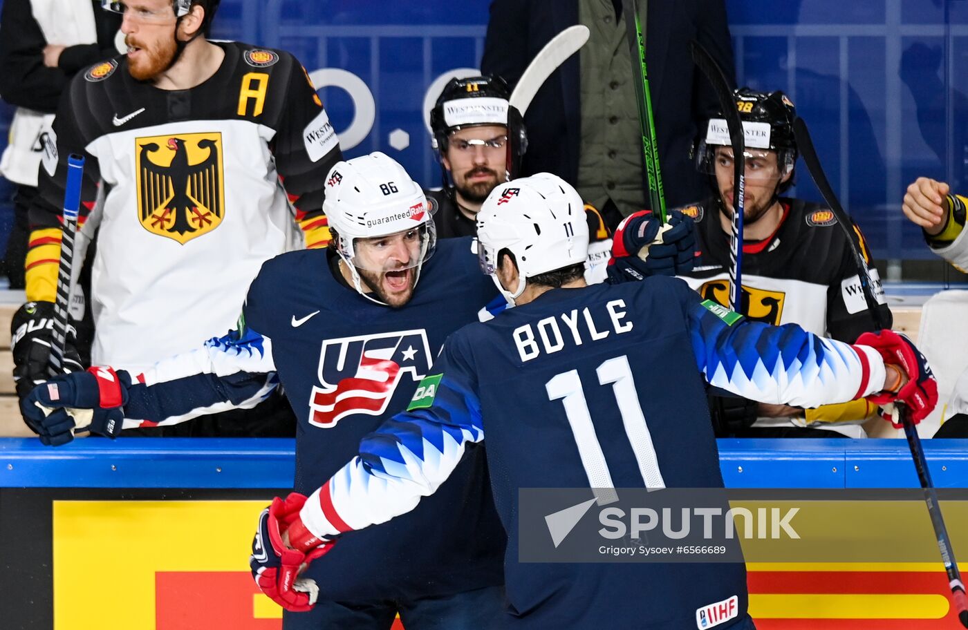 Latvia Ice Hockey Worlds United States - Germany