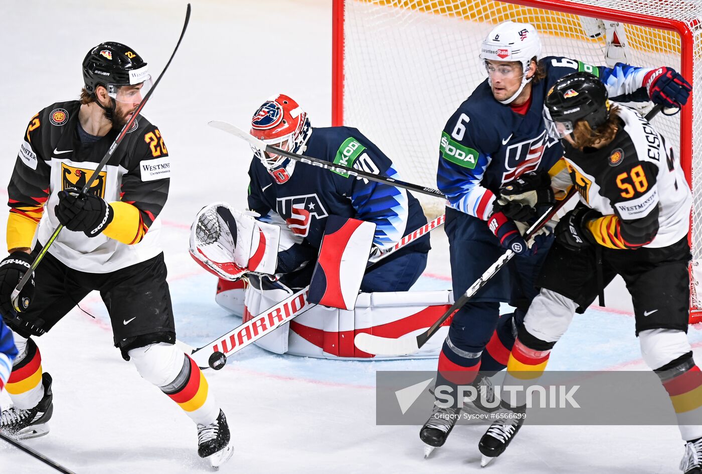 Latvia Ice Hockey Worlds United States - Germany