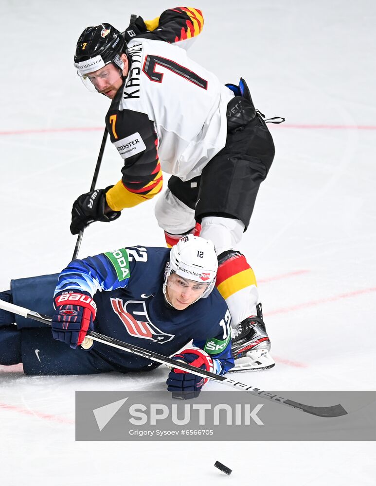 Latvia Ice Hockey Worlds United States - Germany