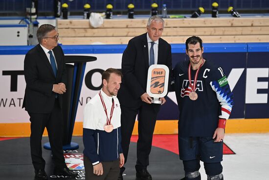 Latvia Ice Hockey Worlds United States - Germany