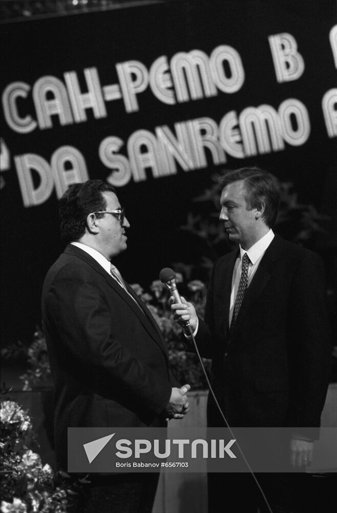 TV show Flowers and Songs of San Remo in Moscow
