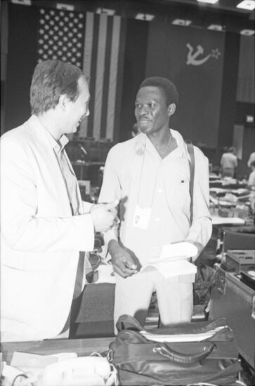 Journalist from West African state of Burkina Faso Luc-Adolphe Tiao in Moscow