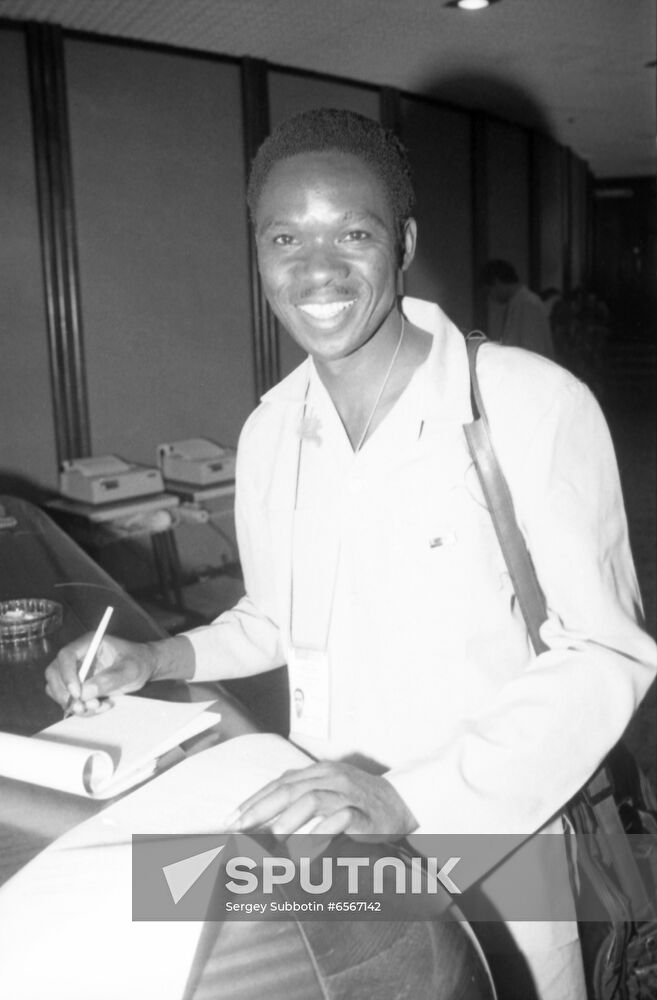 Journalist from West African state of Burkina Faso Luc-Adolphe Tiao in Moscow