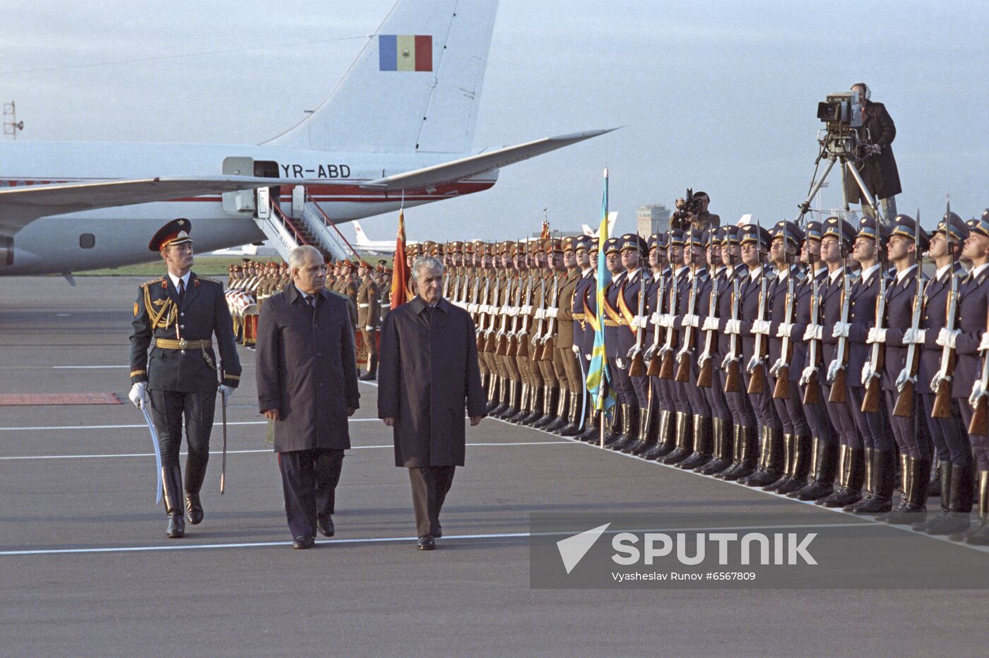 Secretary-General of Romanian Communist Party Nicolae Ceausescu visits Soviet Union