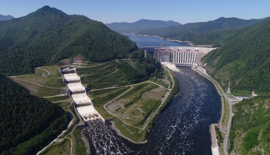 Russia Hydroelectric Station Water Discharge