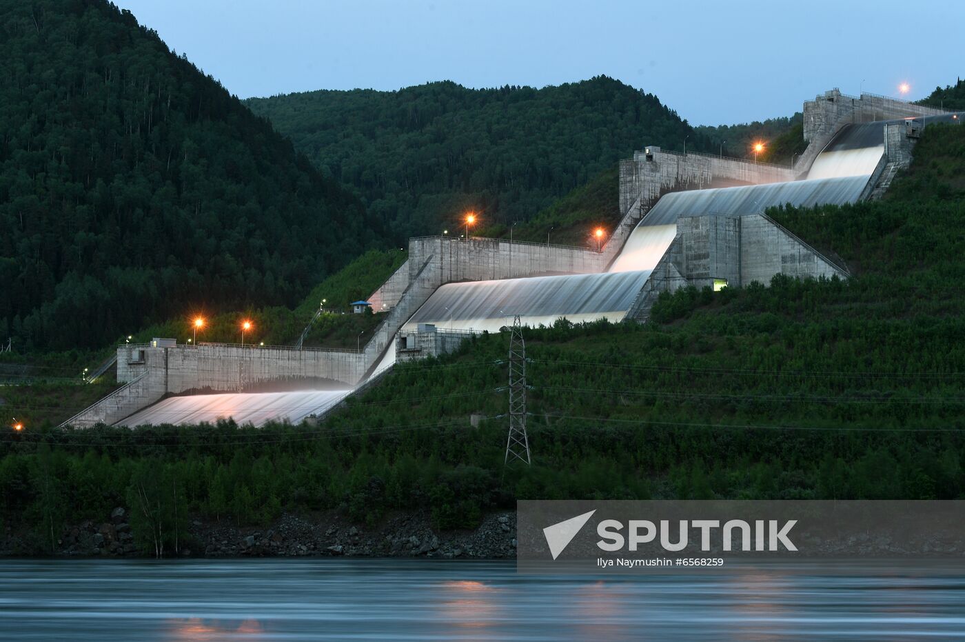 Russia Hydroelectric Station Water Discharge