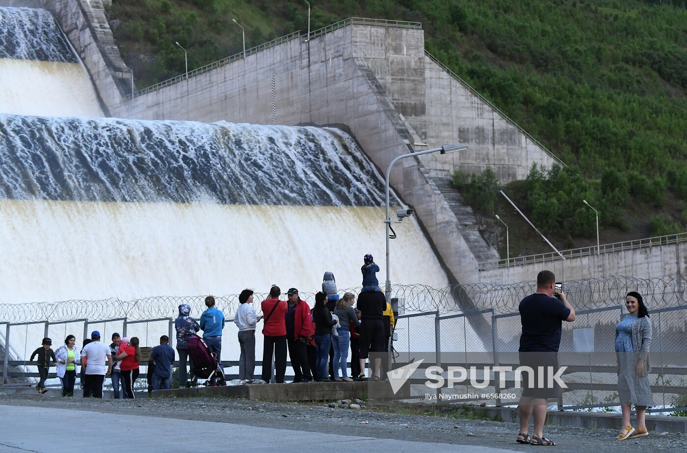 Russia Hydroelectric Station Water Discharge