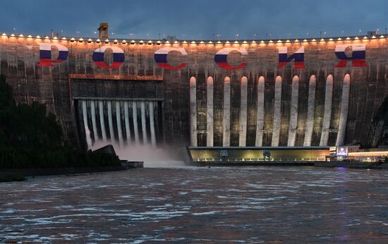 Russia Hydroelectric Station Water Discharge