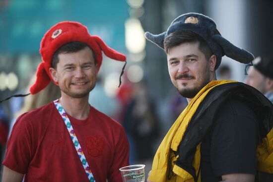 Russia Soccer Euro 2020 Belgium - Russia Fans