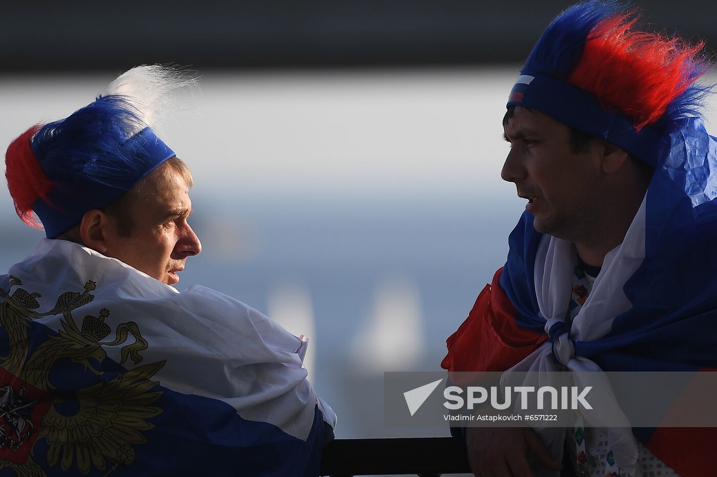 Russia Soccer Euro 2020 Belgium - Russia Fans