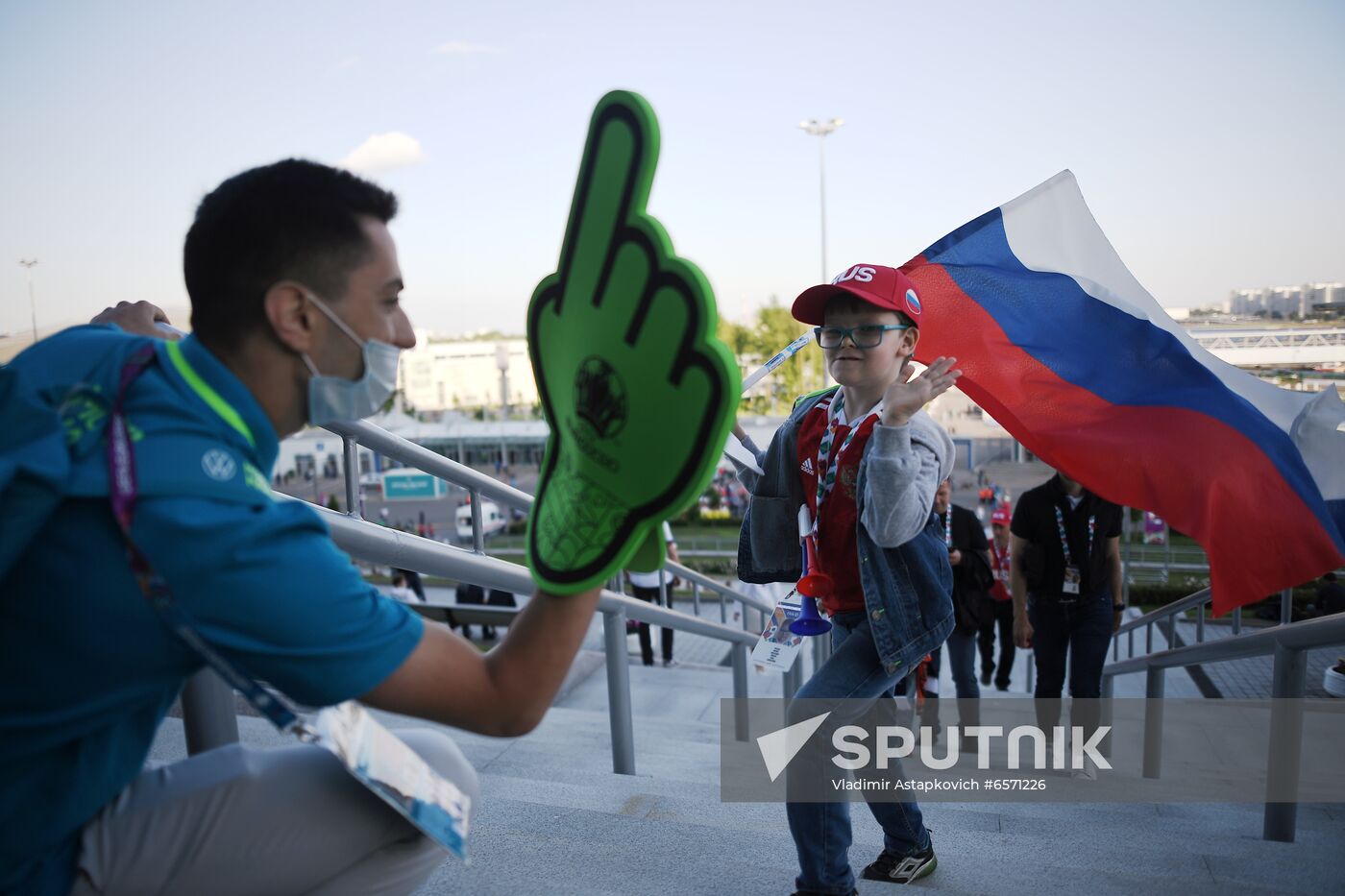Russia Soccer Euro 2020 Belgium - Russia Fans