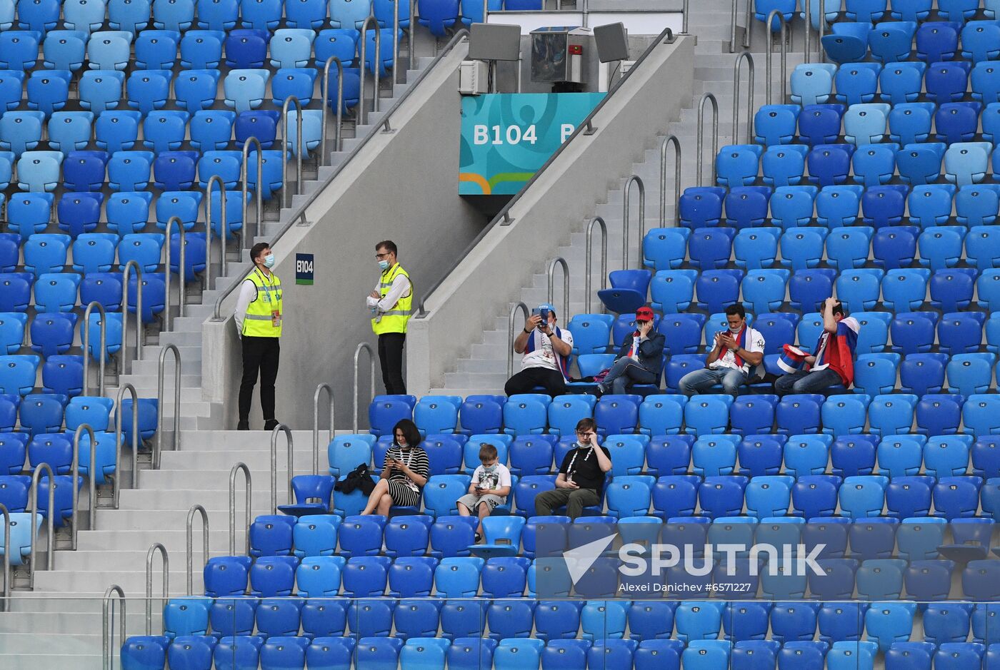 Russia Soccer Euro 2020 Belgium - Russia Fans
