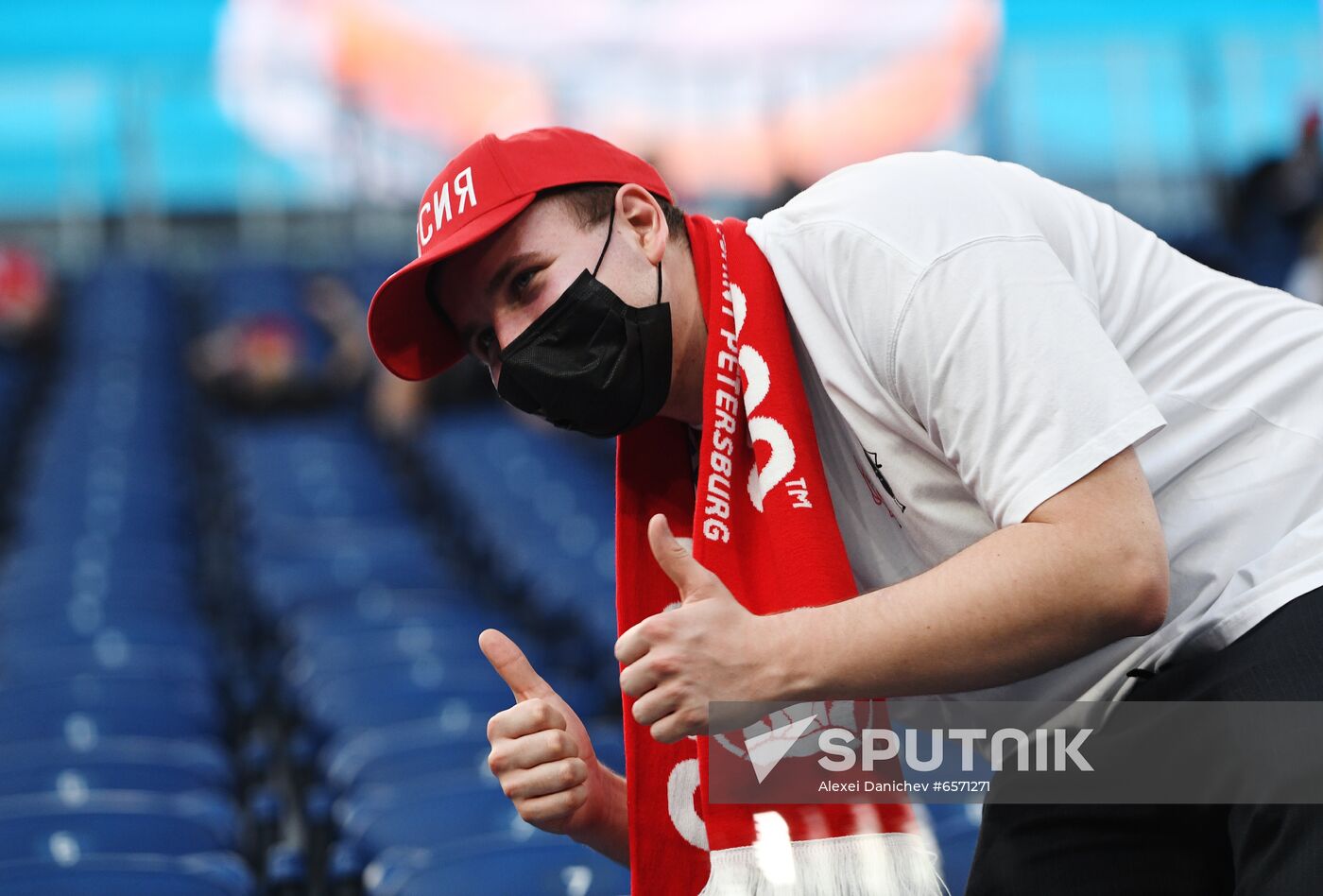 Russia Soccer Euro 2020 Belgium - Russia Fans