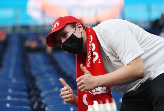 Russia Soccer Euro 2020 Belgium - Russia Fans