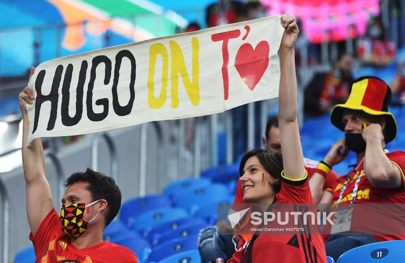 Russia Soccer Euro 2020 Belgium - Russia Fans