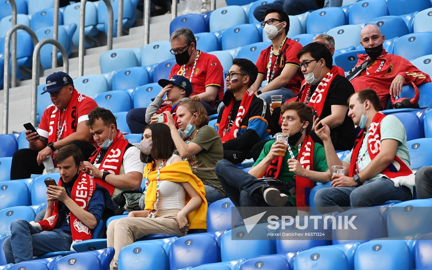 Russia Soccer Euro 2020 Belgium - Russia Fans