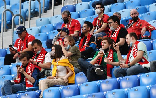 Russia Soccer Euro 2020 Belgium - Russia Fans