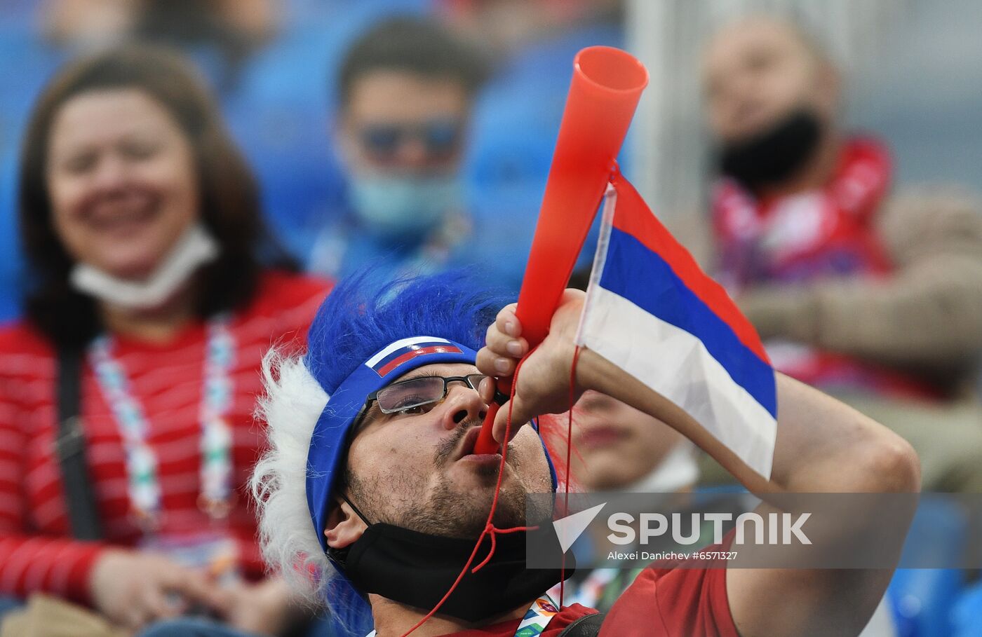 Russia Soccer Euro 2020 Belgium - Russia Fans