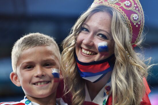 Russia Soccer Euro 2020 Belgium - Russia Fans