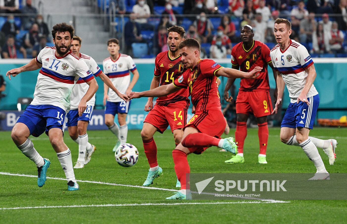 Russia Soccer Euro 2020 Belgium - Russia