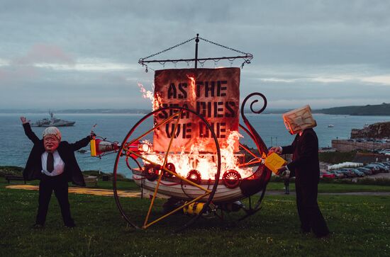 Britain G7 Protests