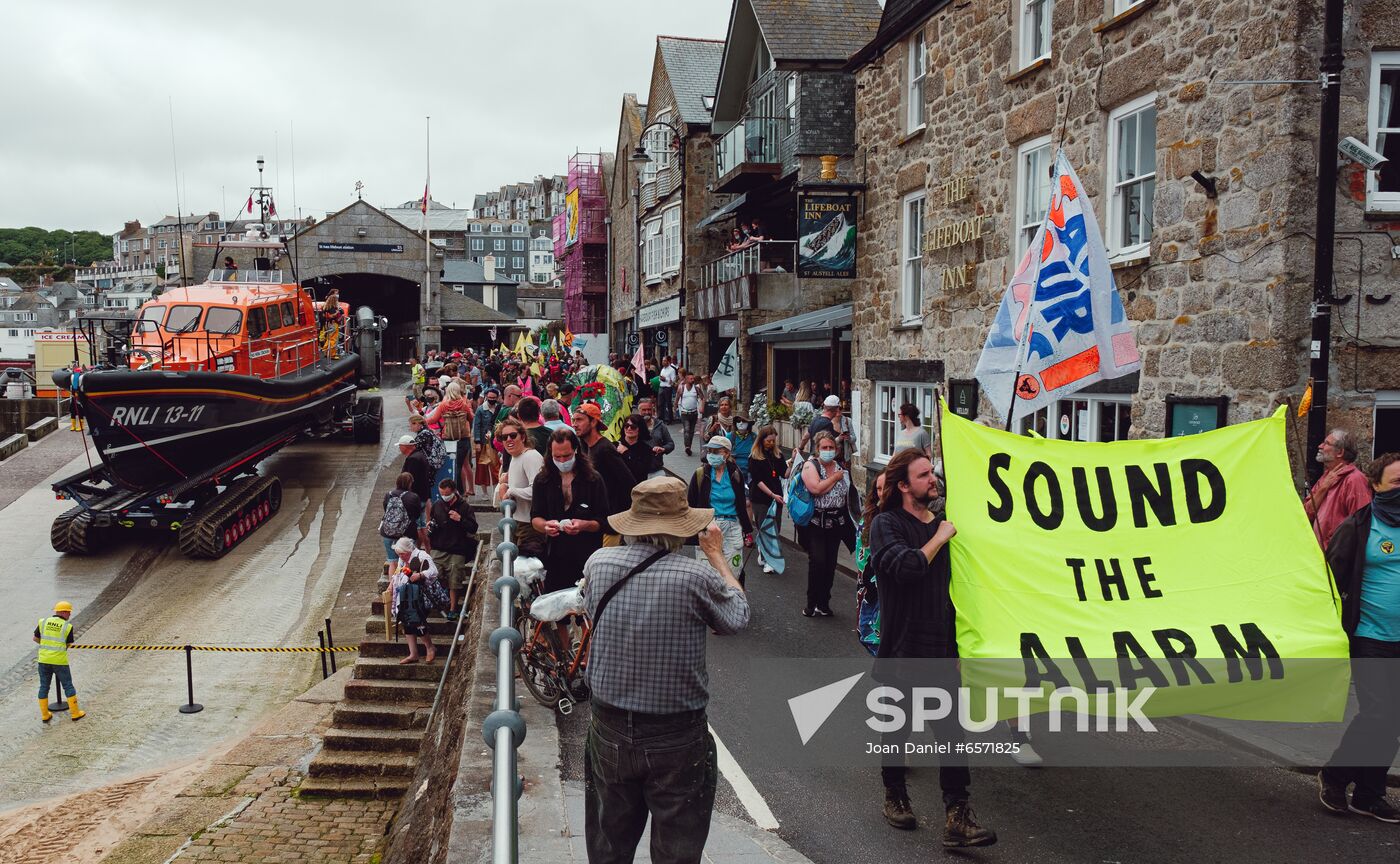 Britain G7 Protests