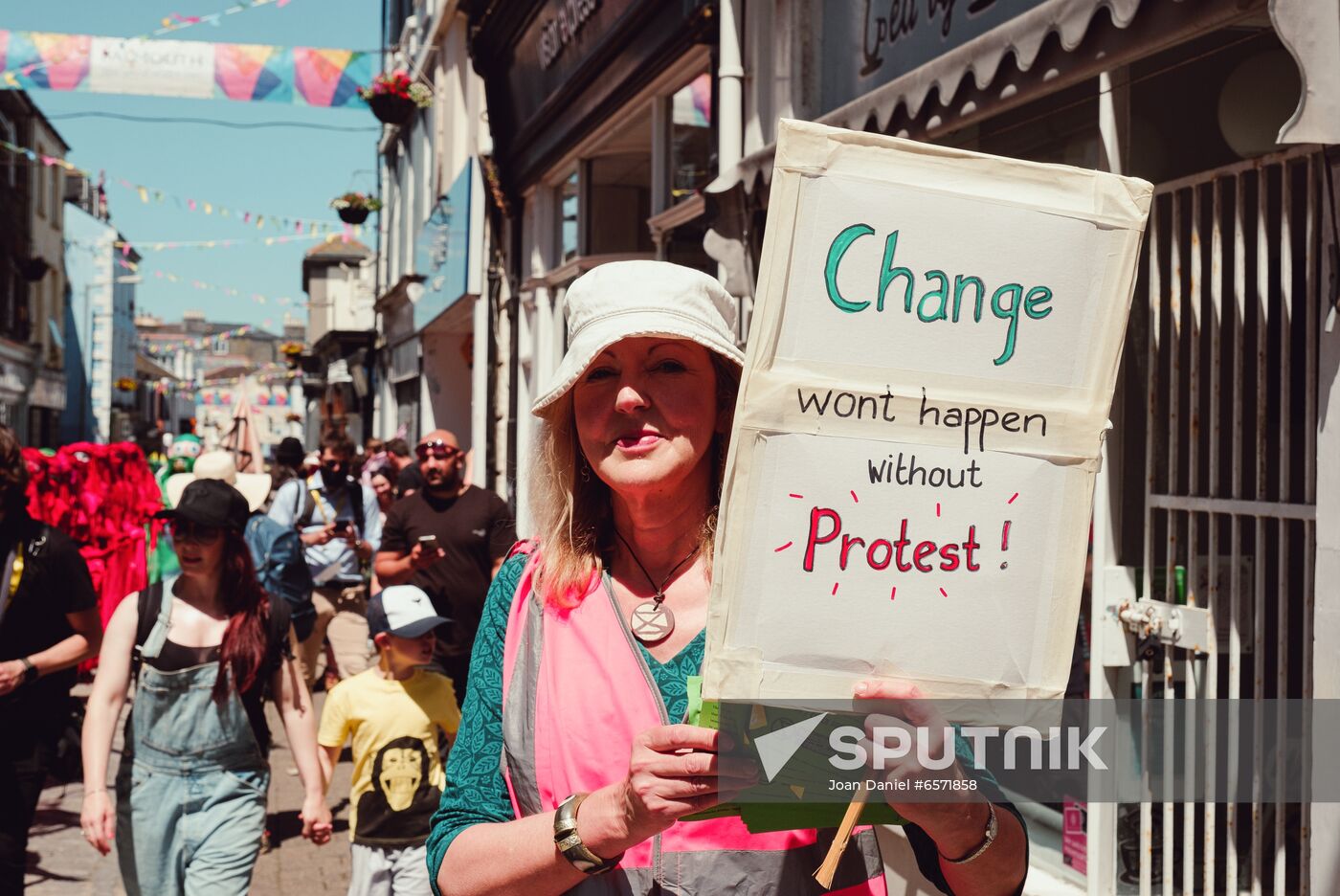 Britain G7 Protests
