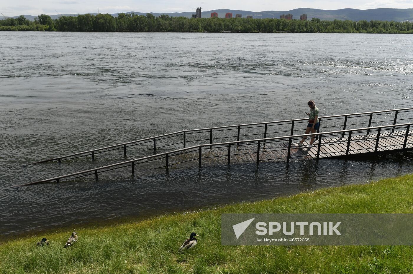 Russia Hydroelectric Station Water Discharge