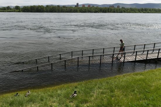 Russia Hydroelectric Station Water Discharge