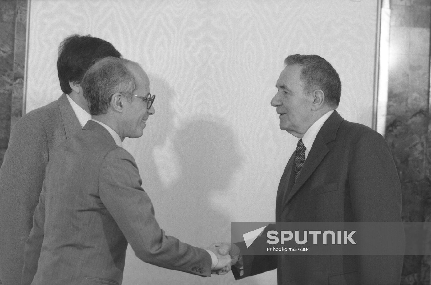 Chairman of Presidium of Supreme Soviet of USSR Andrei Gromyko meets with Tunisian ambassador