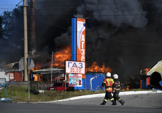 Russia Gas Station Fire