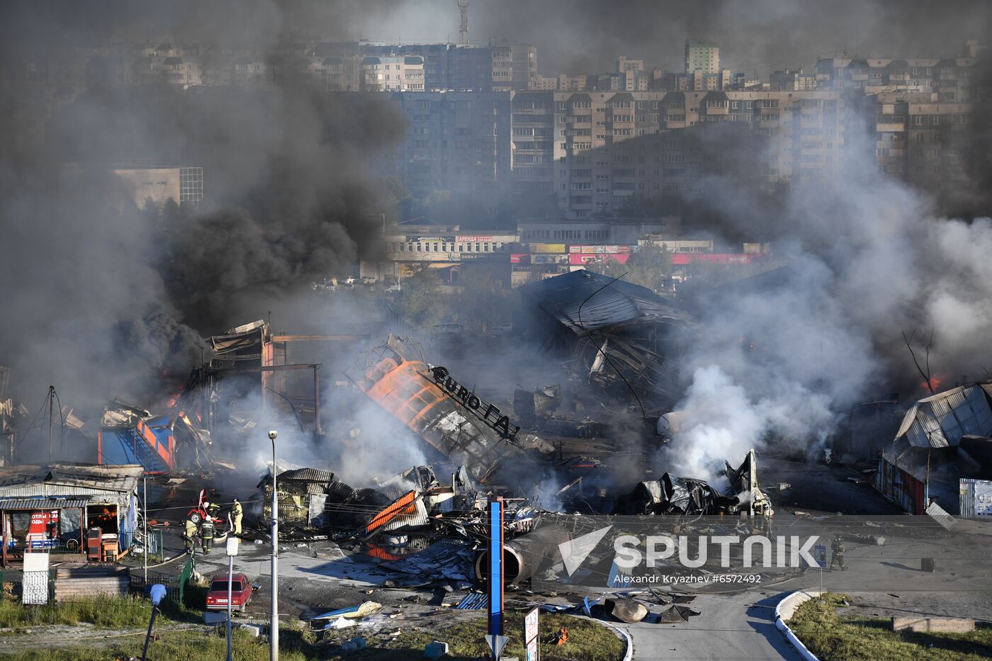 Russia Gas Station Fire