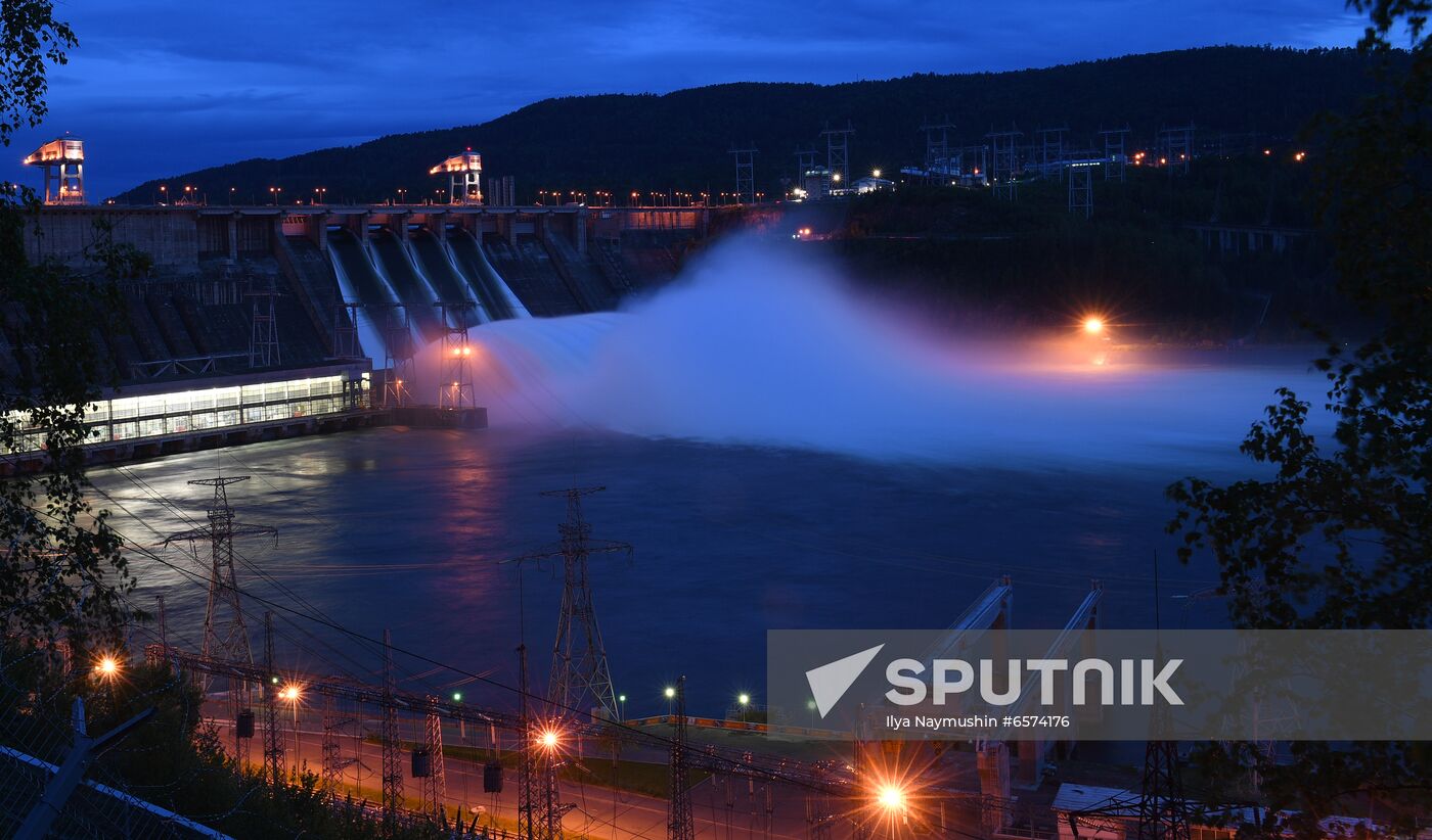 Russia Hydroelectric Station Water Discharge