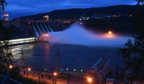 Russia Hydroelectric Station Water Discharge
