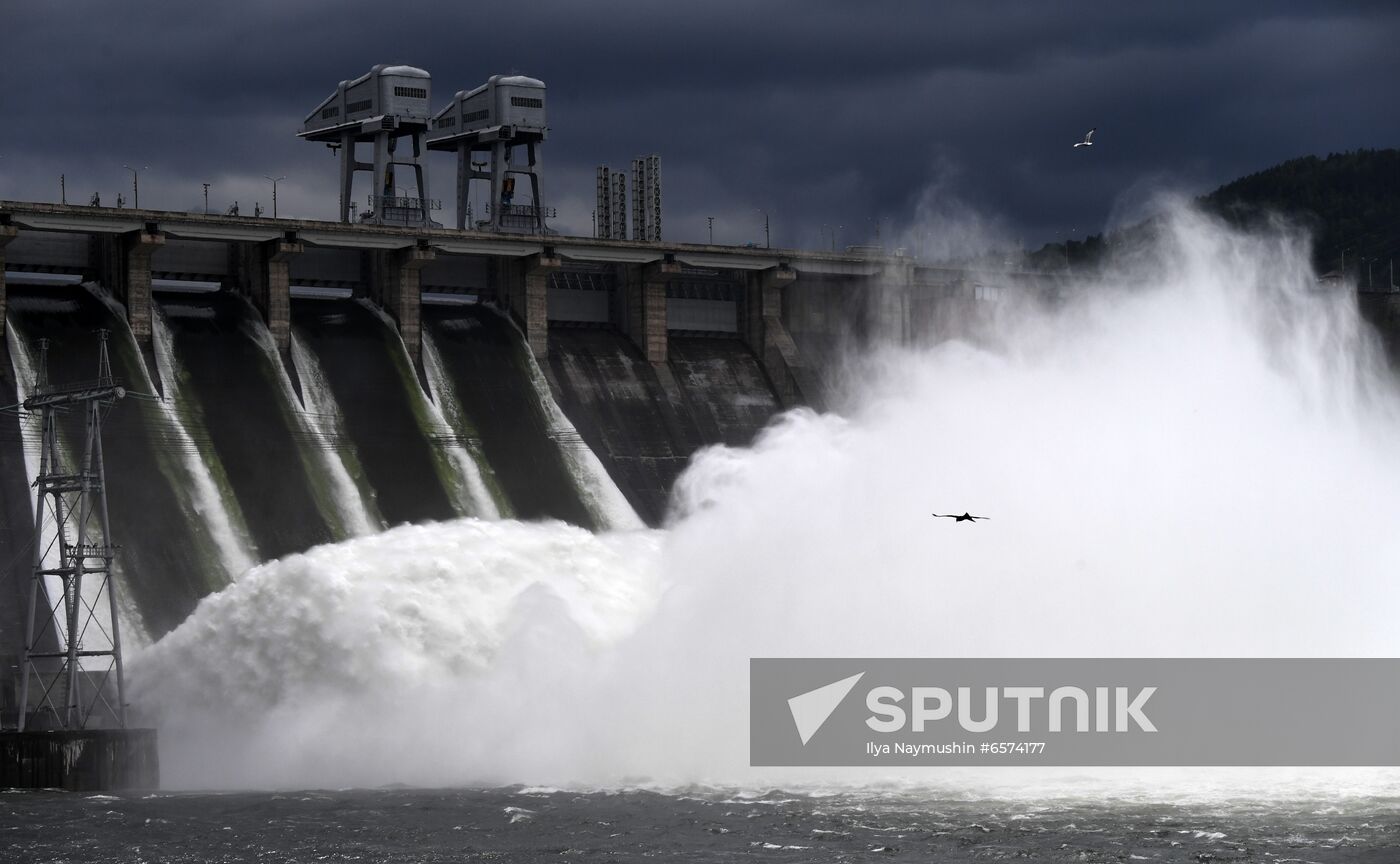 Russia Hydroelectric Station Water Discharge