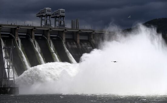 Russia Hydroelectric Station Water Discharge