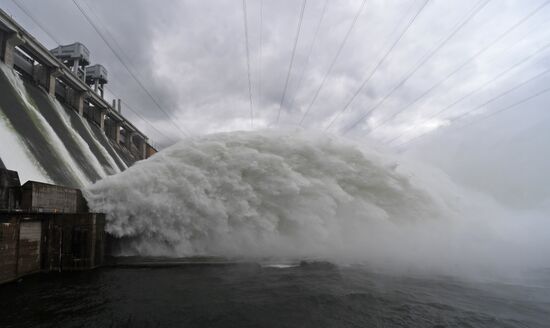 Russia Hydroelectric Station Water Discharge